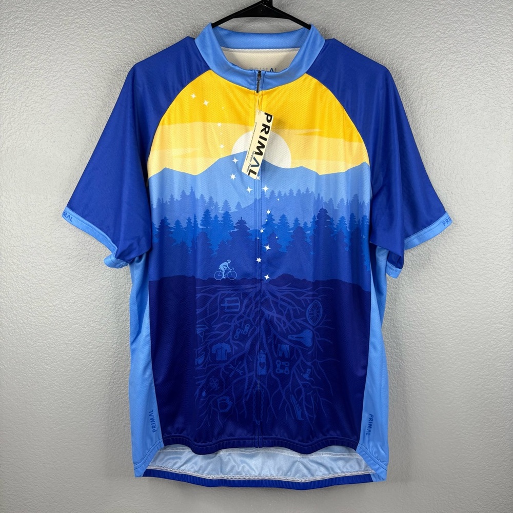 NWT Primal Men’s Sport Cut Raglan Cycling Jersey - Tour des Chutes